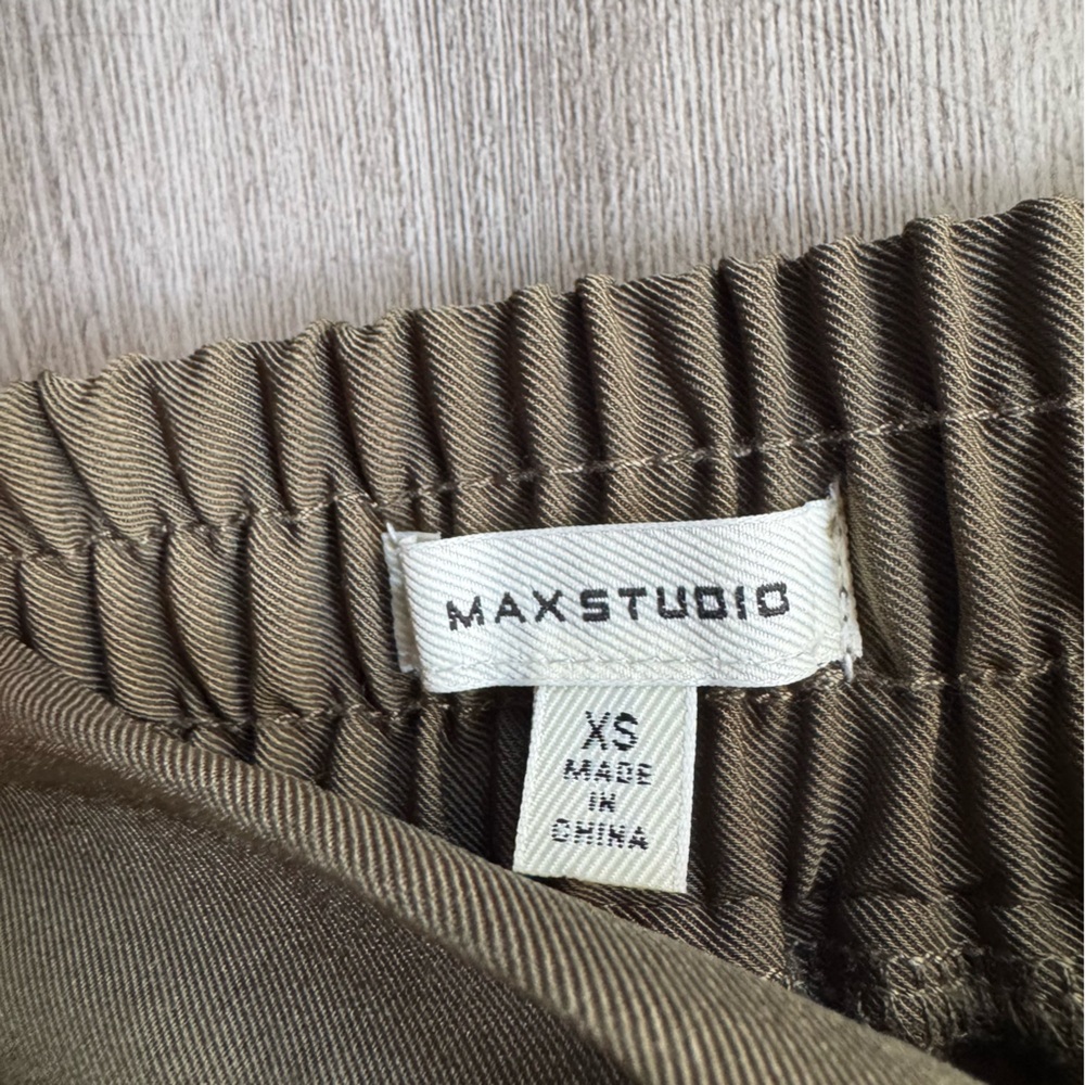 Max Studio Olive Green Pull On Comfortable Elastic Waist - Picture 6 of 10